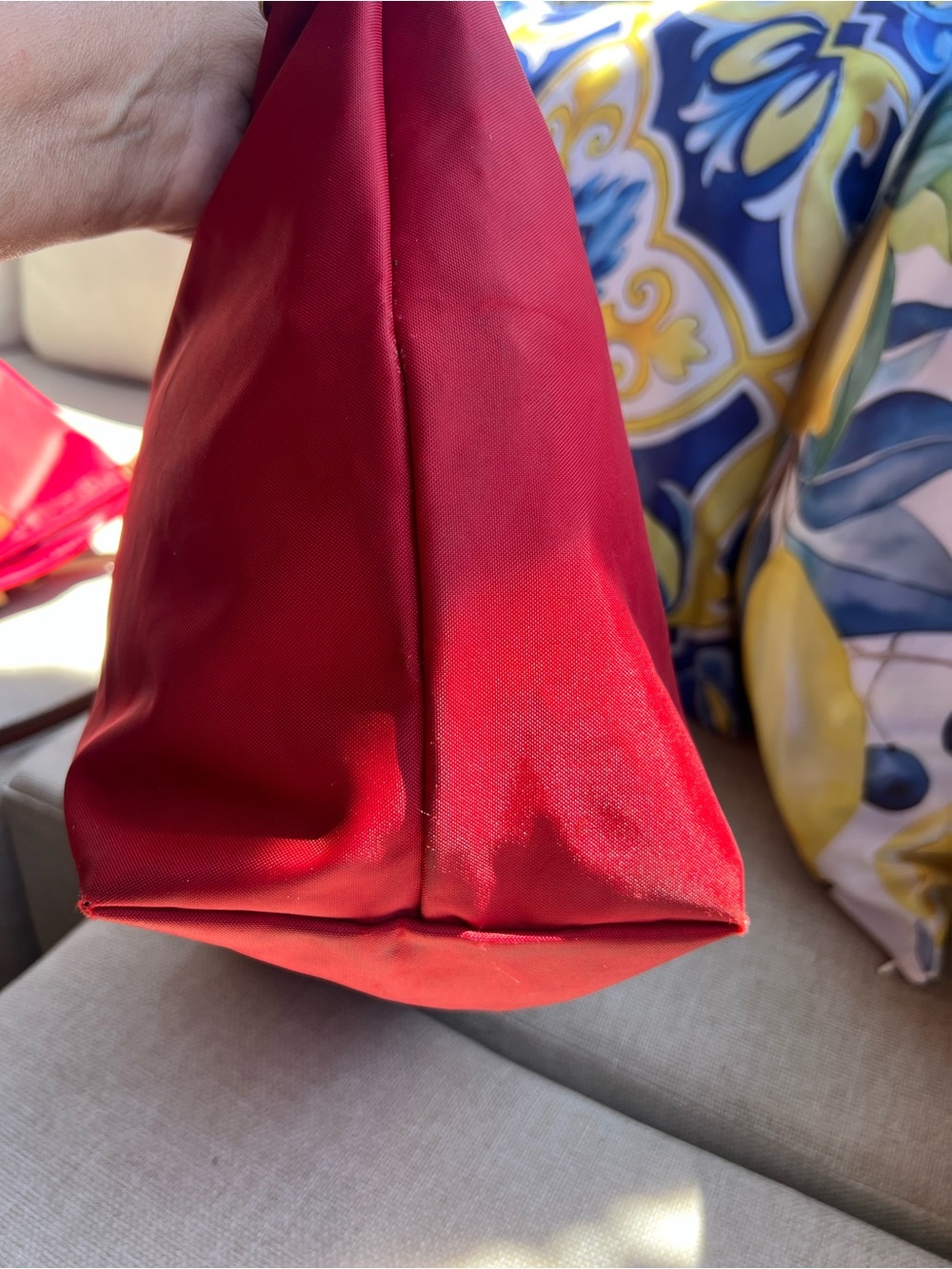 Longchamp Le Pliage Original Medium Shoulder Tote Bag - Red - Picture 9 of 14